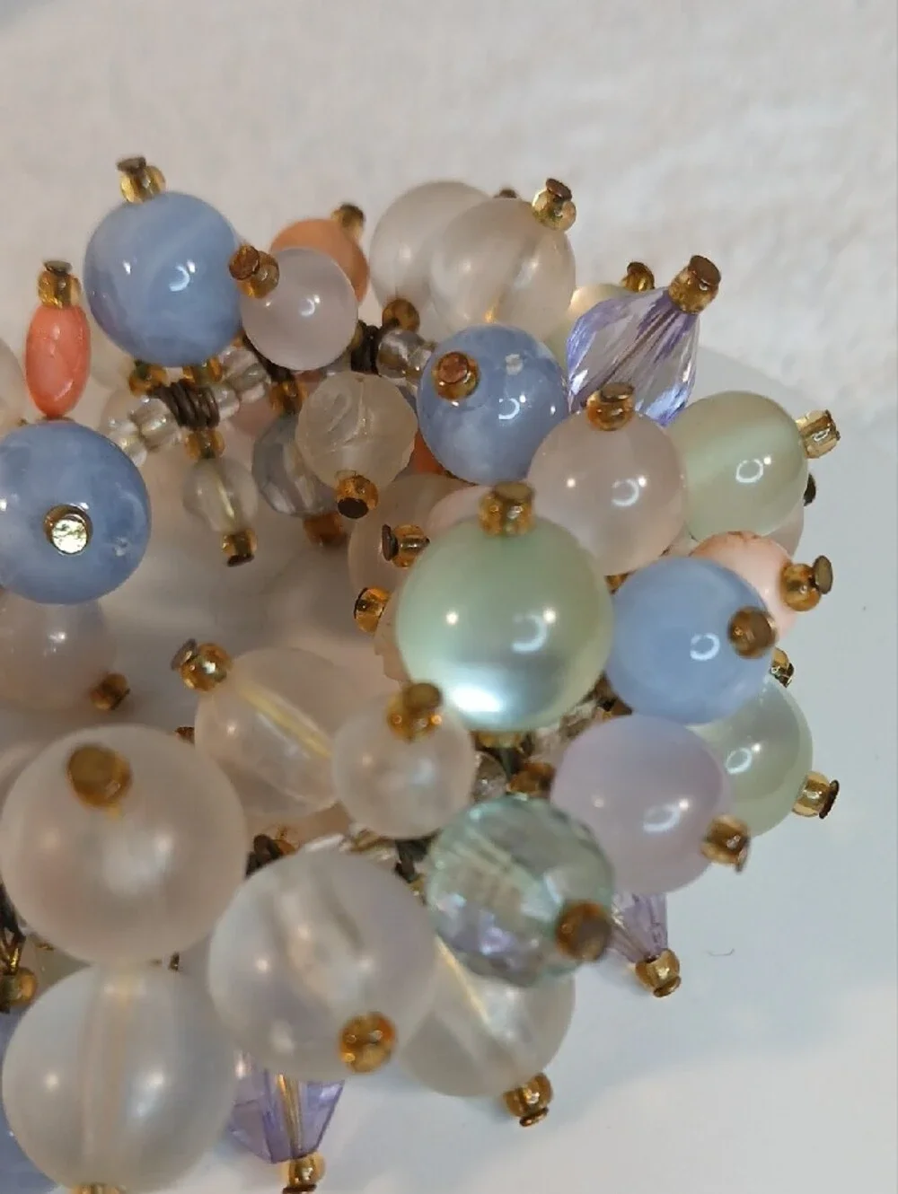 Handcrafted Pastel Bead Cluster Bracelet - Multi-Color